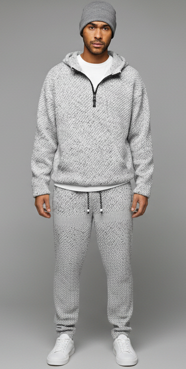 CONJUNTO DE SUDADERA Y PANTALONES DE CORTE ANCHO