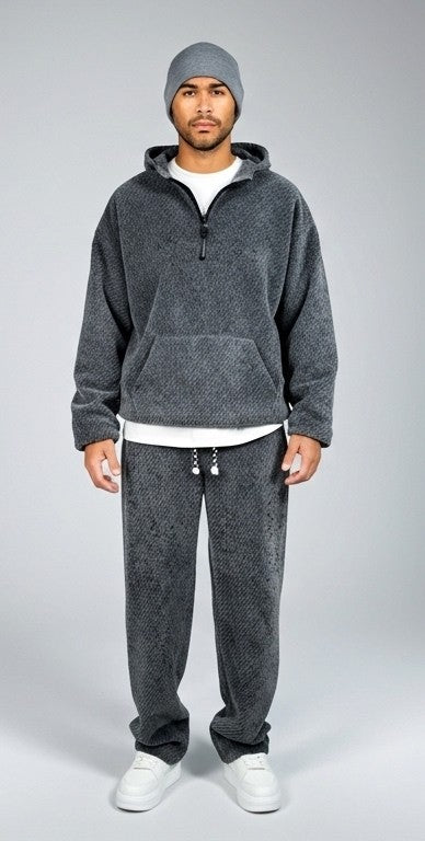 CONJUNTO DE SUDADERA Y PANTALONES DE CORTE ANCHO