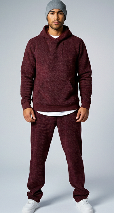 CONJUNTO DE SUDADERA Y PANTALONES DE CORTE ANCHO